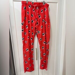 Discontinued Kelloggs Men’s Pringles Red Polar Fleece Pajama Lounge Pants Large